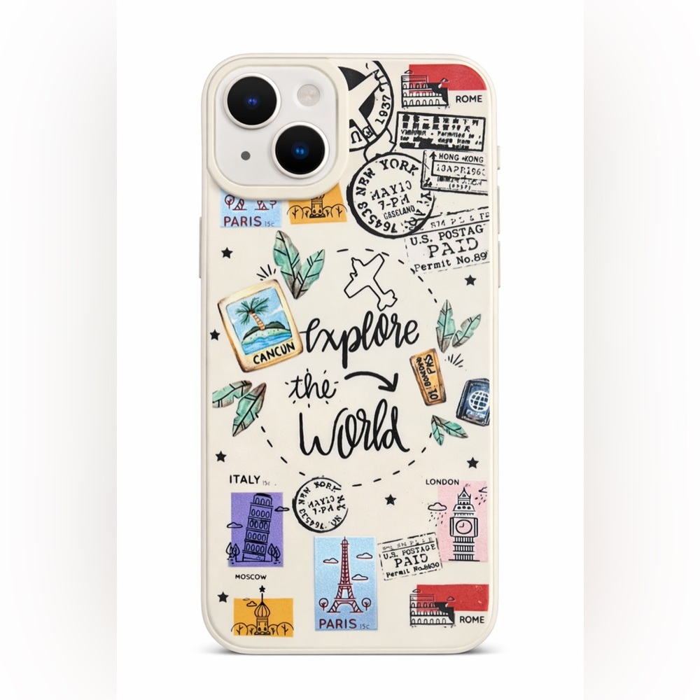 Explore the World Phone Case - Cream